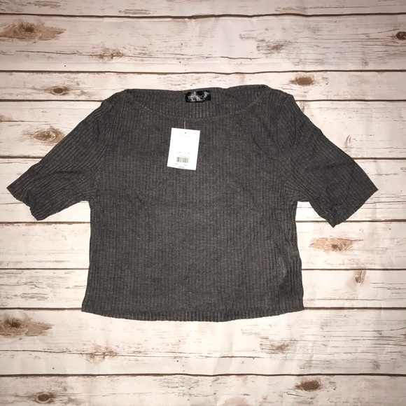 Topshop Ribbed Crop Top - Picture 2 of 7